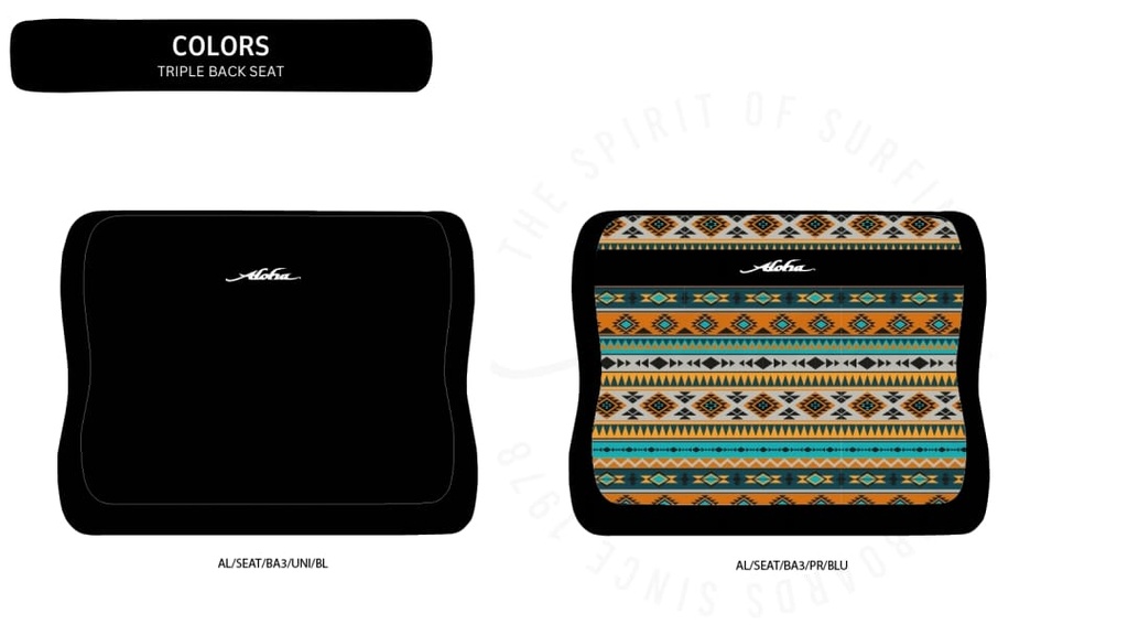 ALOHA TRIPLE SEAT COVER BLUE PRINT