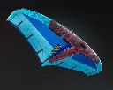 Neilpryde fly II wing C1Bleu black background leading eadge.webp