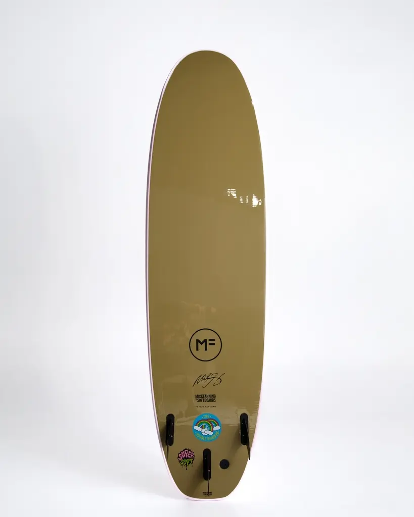 MF double rainbo super soft surfboard backside.webp