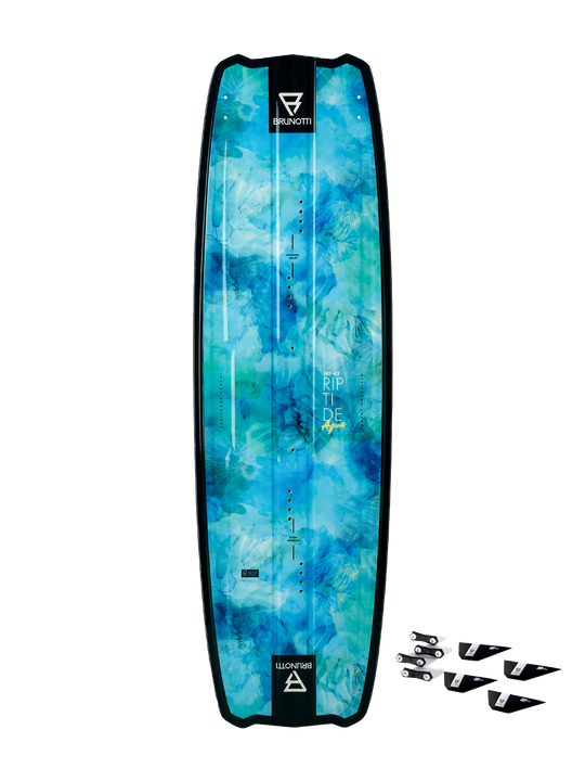 Brunotti Riptide aqua+g10fins twintip kite board
