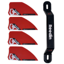 Reedin Cored-out fin set Red 5cm 2026